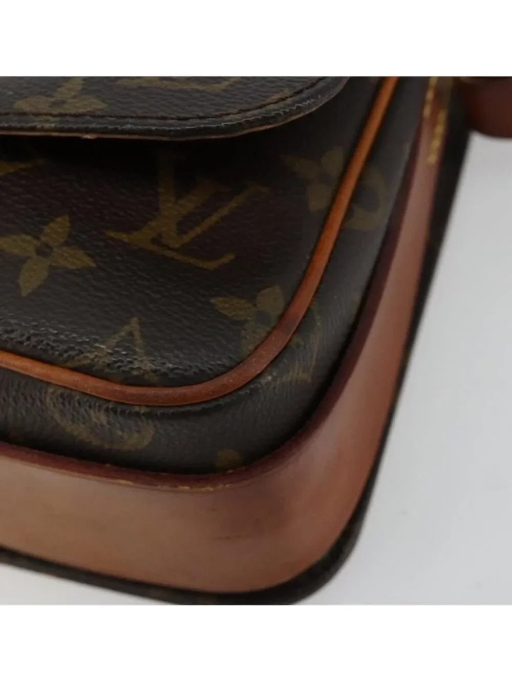 Authentic LOUIS VUITTON Monogram Cartouchiere MM Shoulder Bag M51253 LV